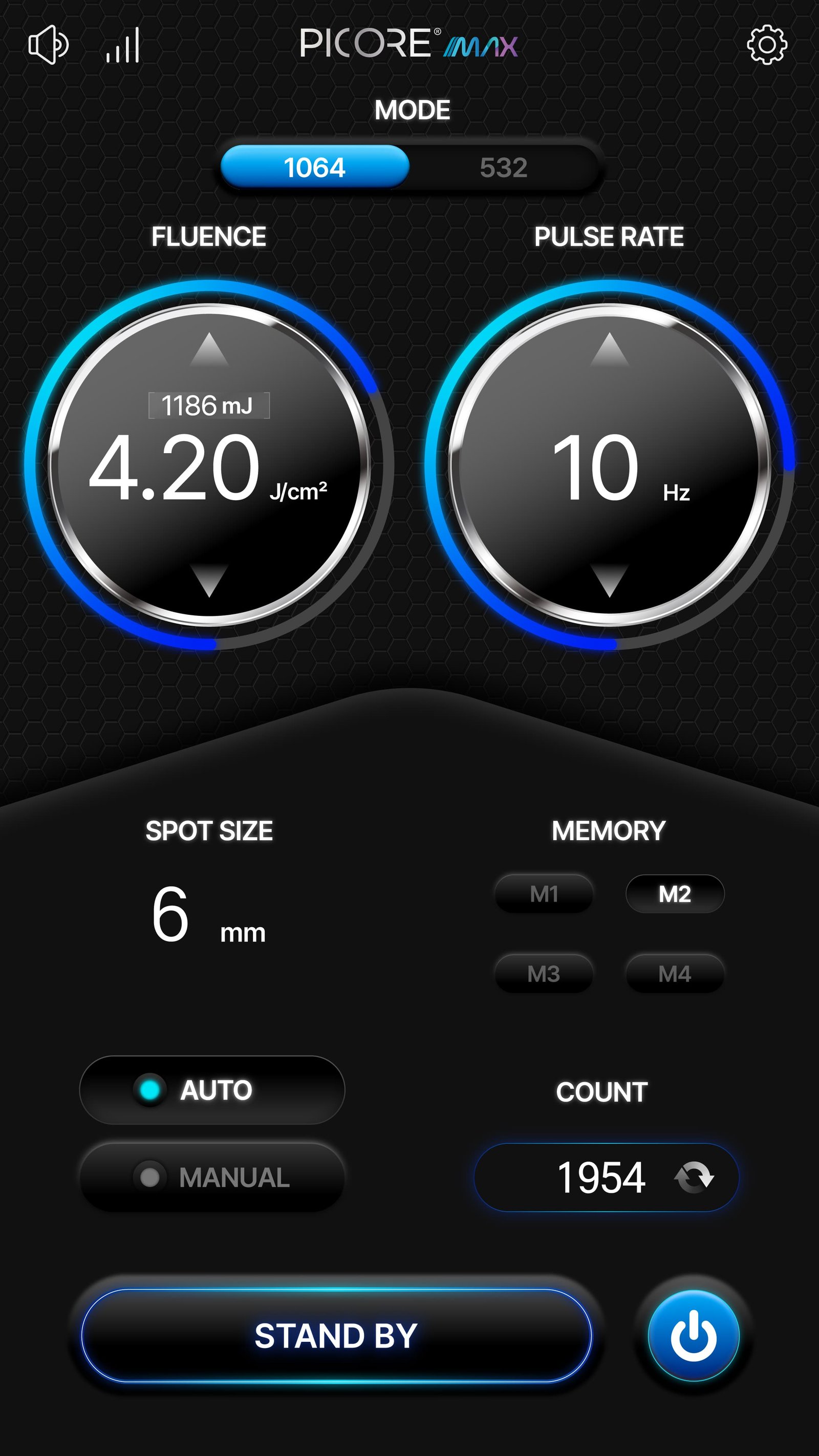 PicoreMax 12.1-inch interface